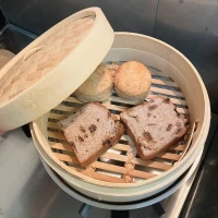 せいろで蒸しパン